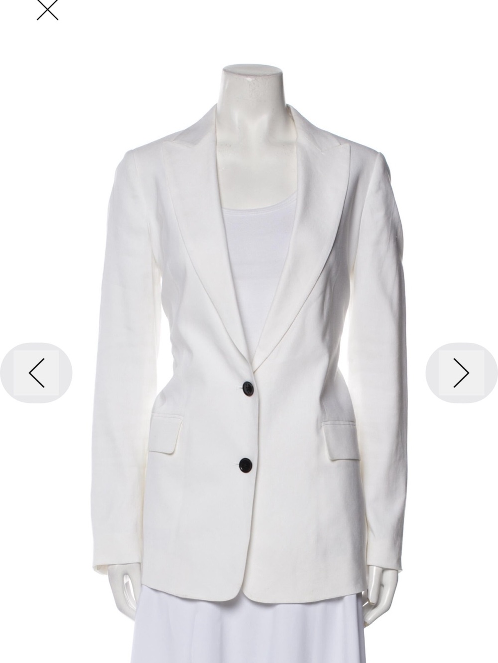 Vince White Women's Blazer with Black Buttons
